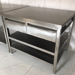 Bàn Inox có hộc kéo