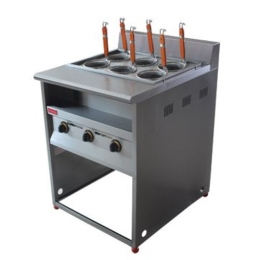 Lò trụng mì 6 họng có nắp