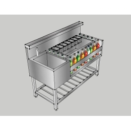 Cocktail station bar – thùng đá inox chuyên nghiệp cho quầy bar