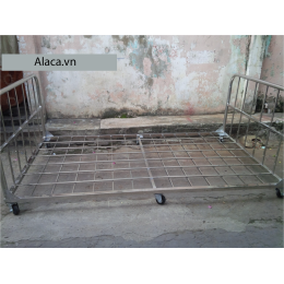 Xe inox đẩy hàng cho bếp công nghiệp, nhà hàng, siêu thị