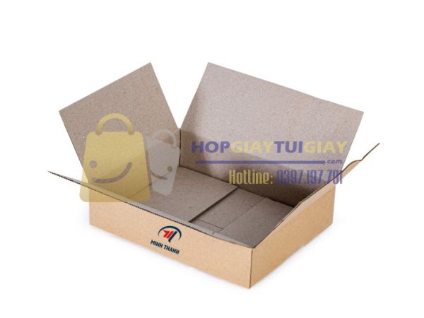 Hộp giấy carton vàng nắp đứng
