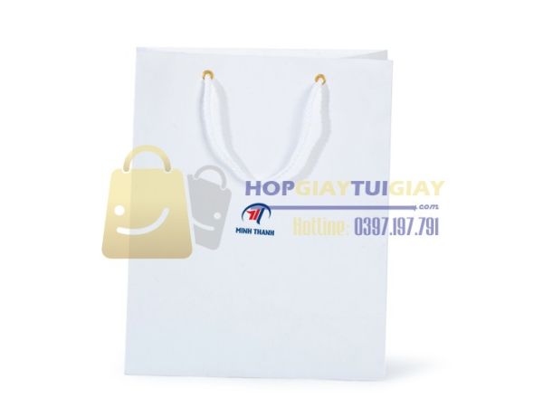 Túi giấy trắng cao