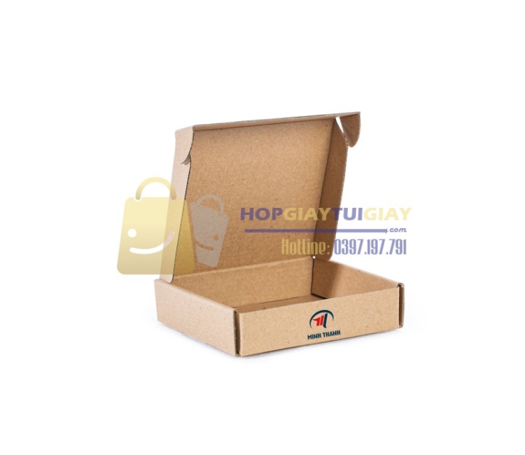 Hộp giấy carton vàng khổ ngang