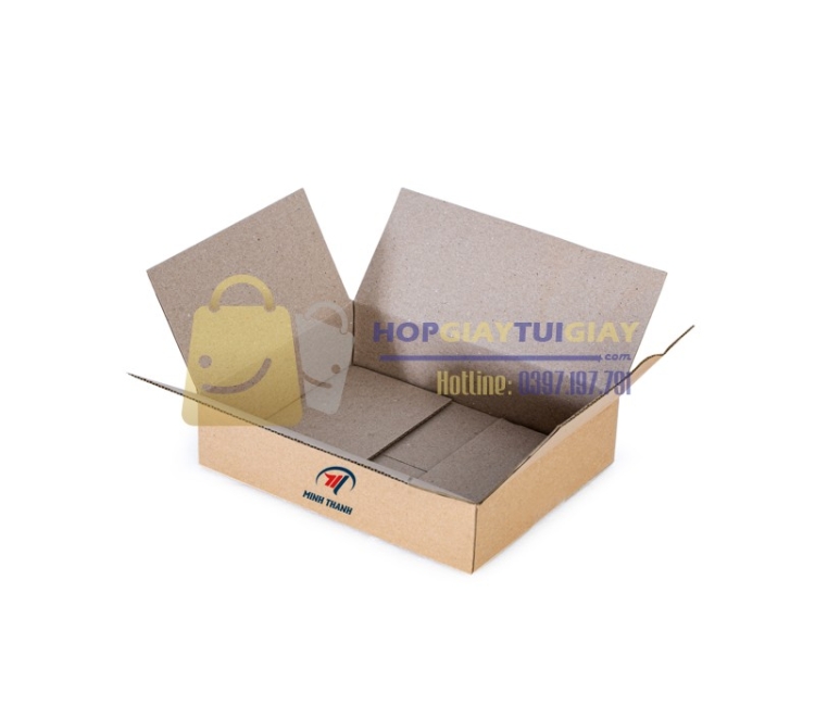 Hộp giấy carton vàng nắp đứng
