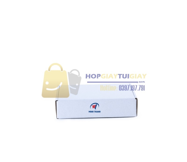 Hộp giấy nắp gài trắng carton
