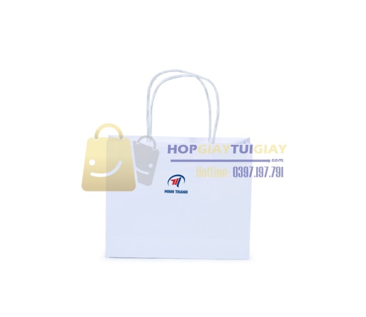 Túi giấy trắng ngang