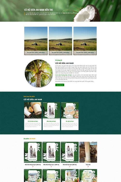 Củ hủ dừa Bến Tre - An Nam